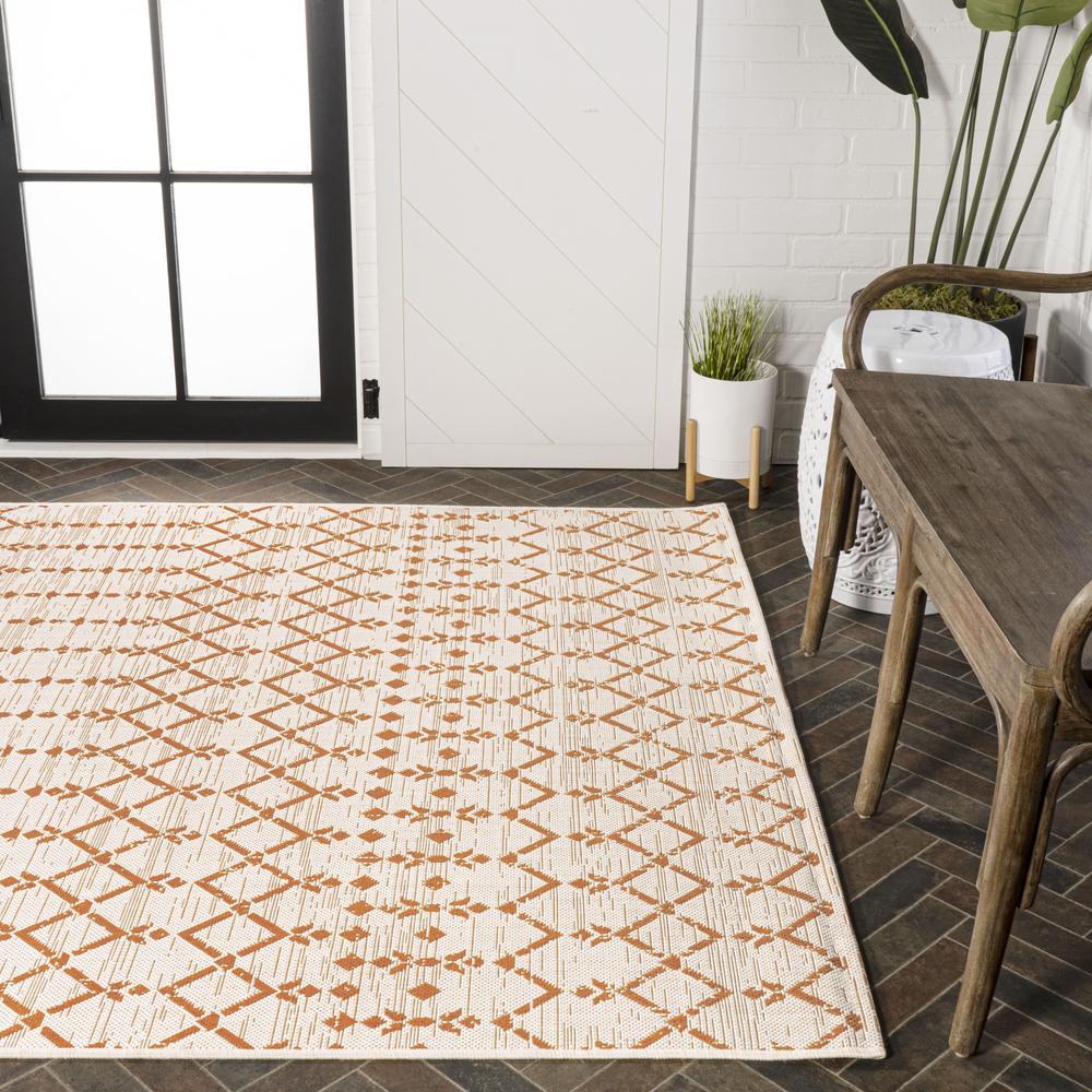 Ourika Moroccan Geometric Textured Weave Indoor/Outdoor Area Rug. Picture 8