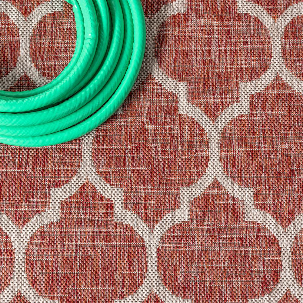 Trebol Moroccan Trellis Textured Weave Indoor/Outdoor Area Rug. Picture 3