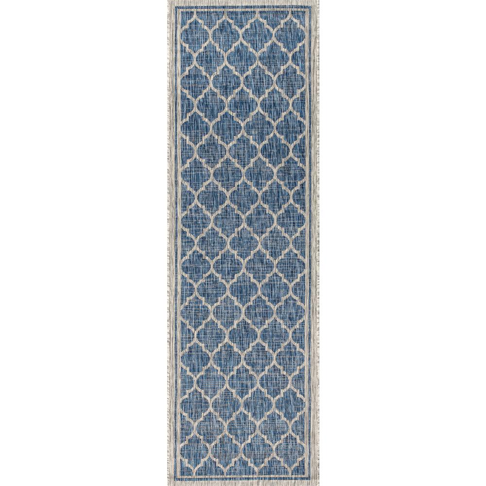 Trebol Moroccan Trellis Textured Weave Indoor/Outdoor Area Rug. Picture 1