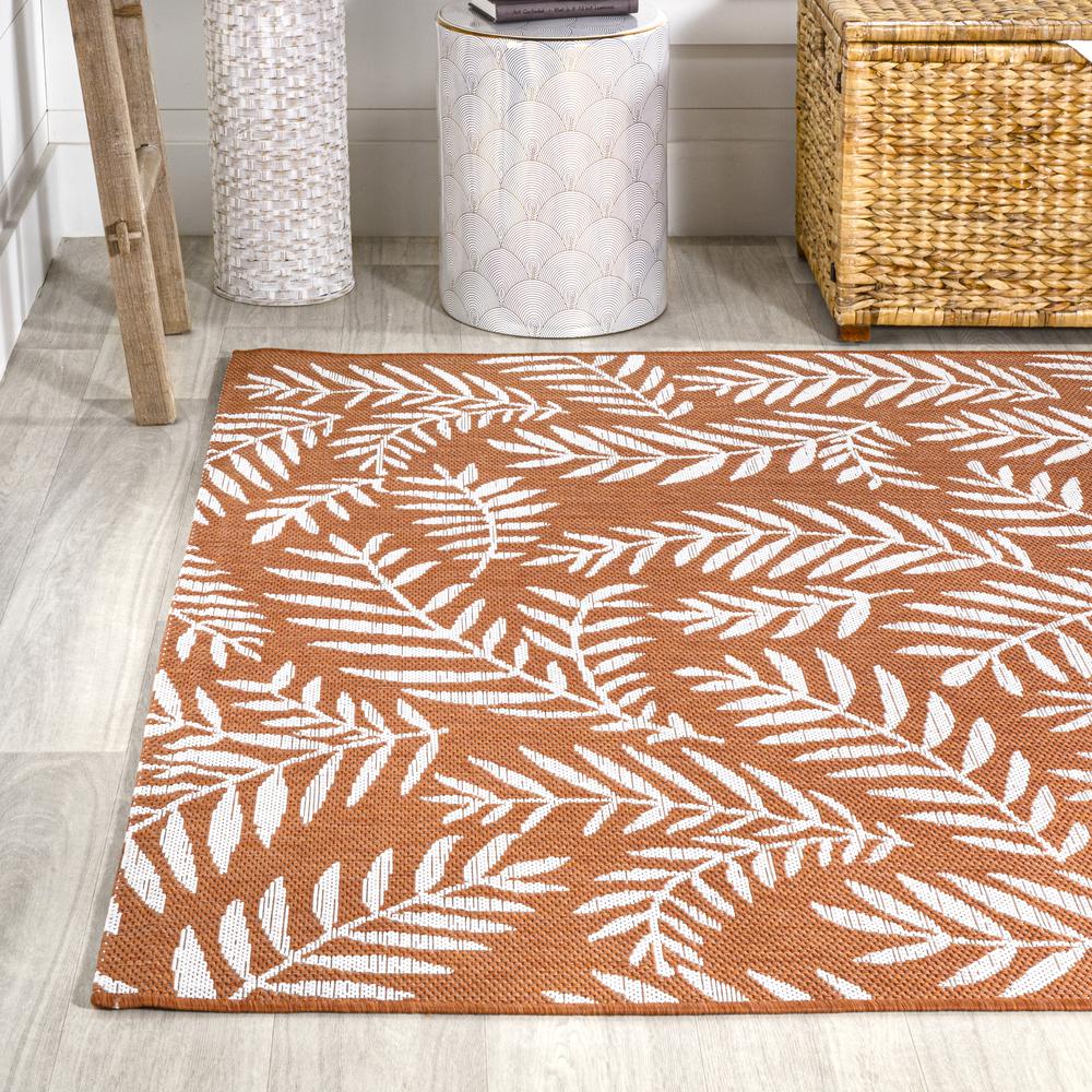 Nevis Palm Frond Indoor/Outdoor Area Rug. Picture 4