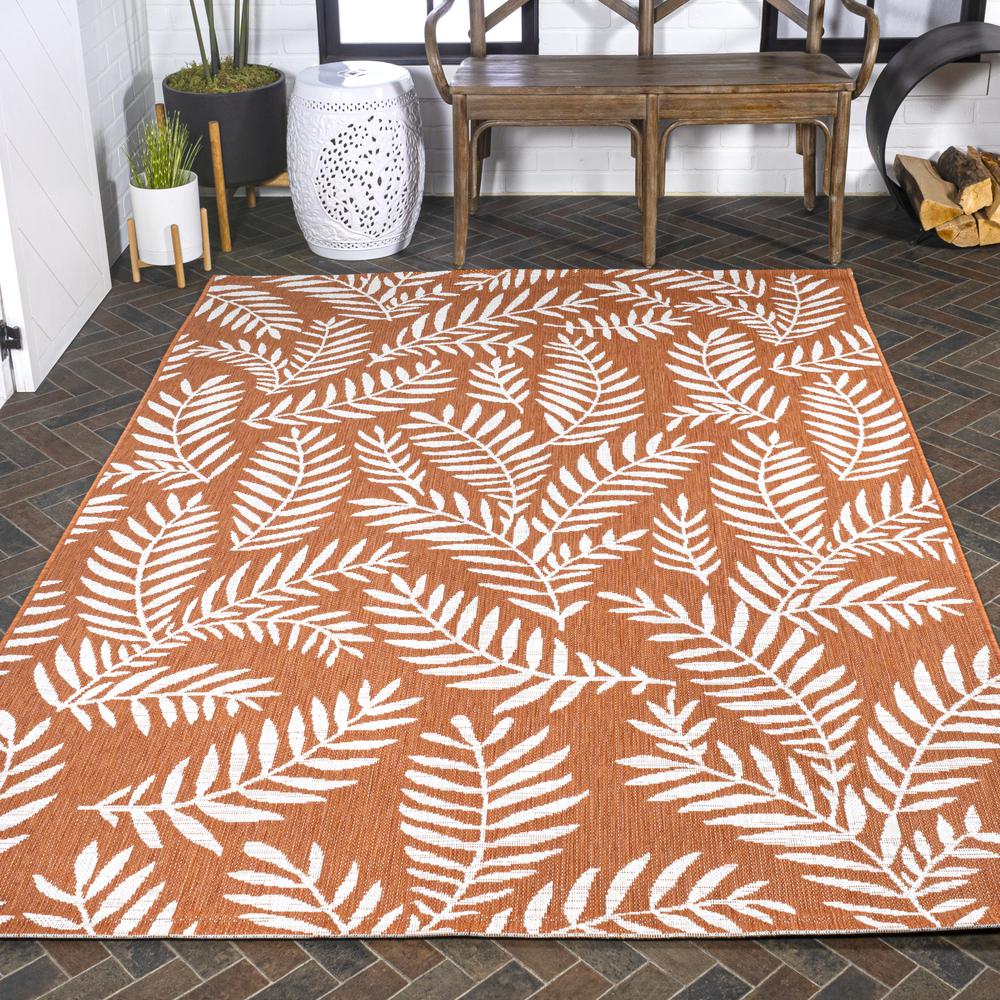 Nevis Palm Frond Indoor/Outdoor Area Rug. Picture 9