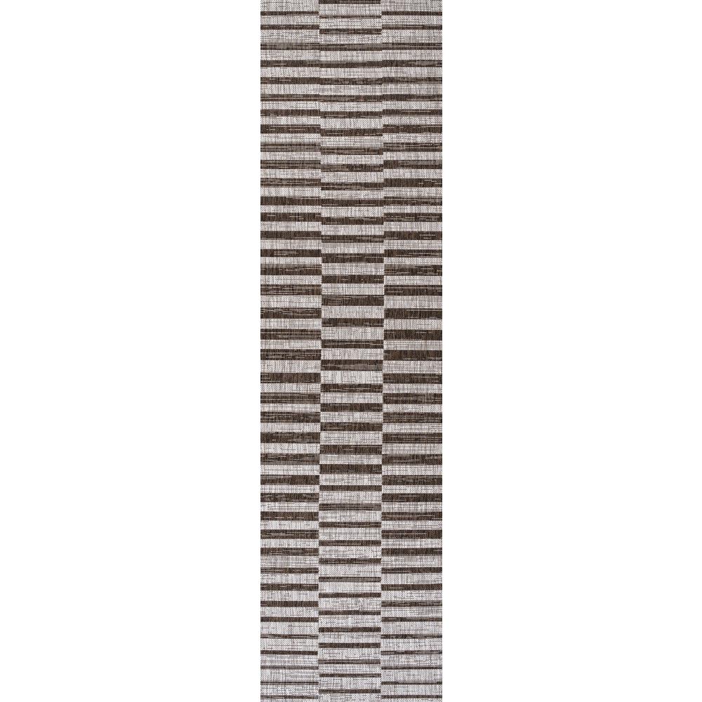 Sukie Modern Offset Stripe Indoor/Outdoor Area Rug. The main picture.