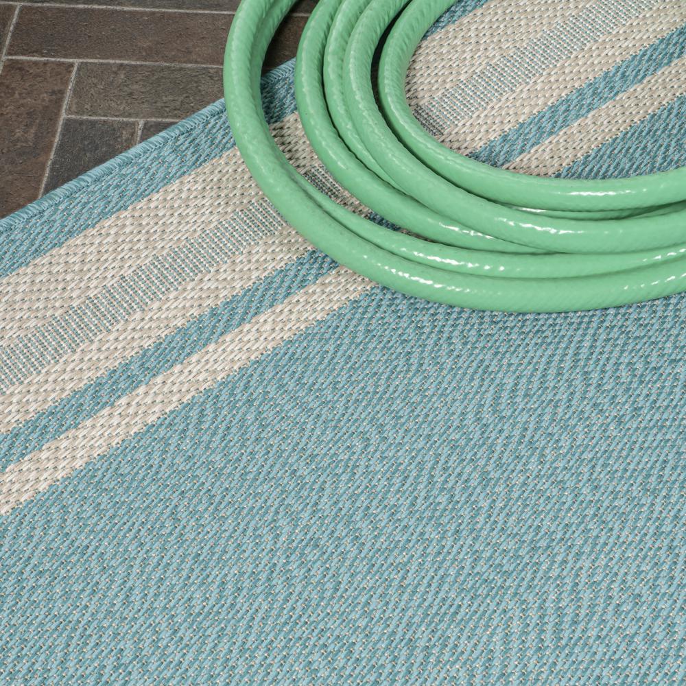 James Modern Border Stripe Indoor/Outdoor Area Rug. Picture 12
