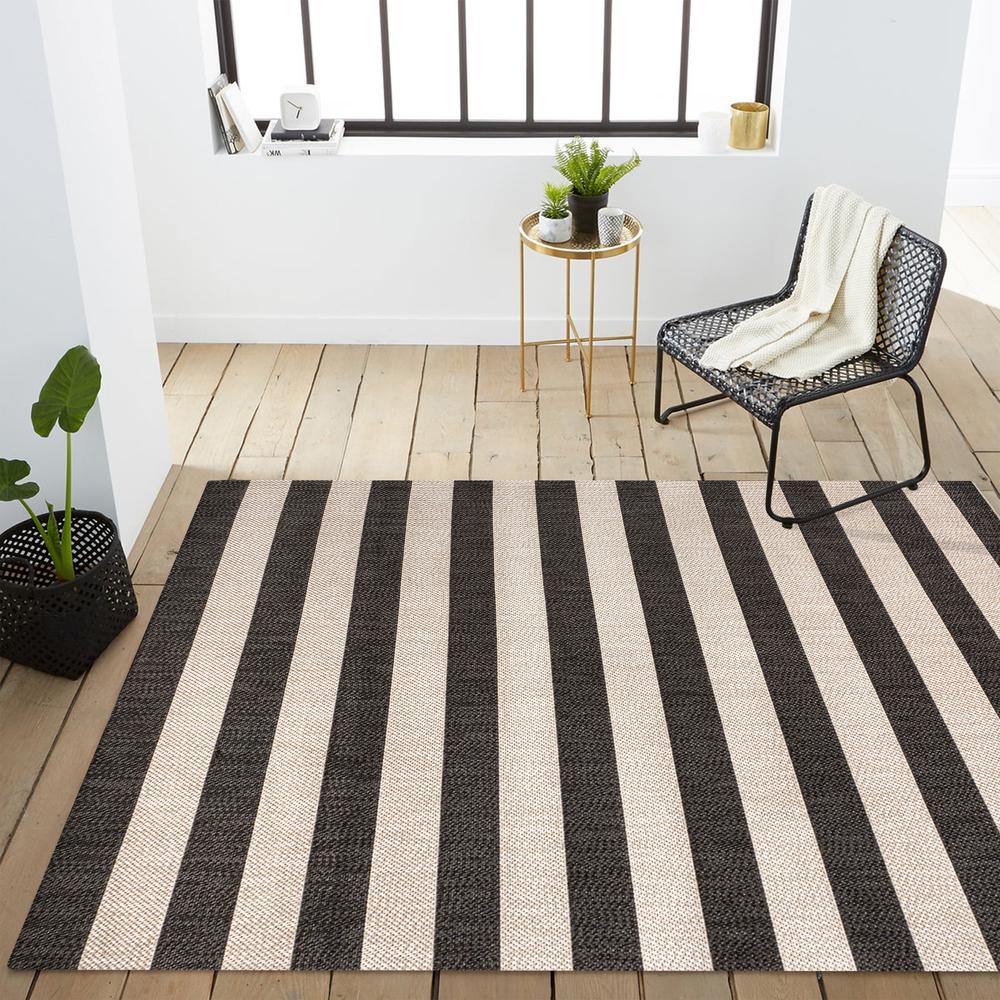 Negril Two Tone Wide Stripe Indoor/Outdoor Area Rug. Picture 15