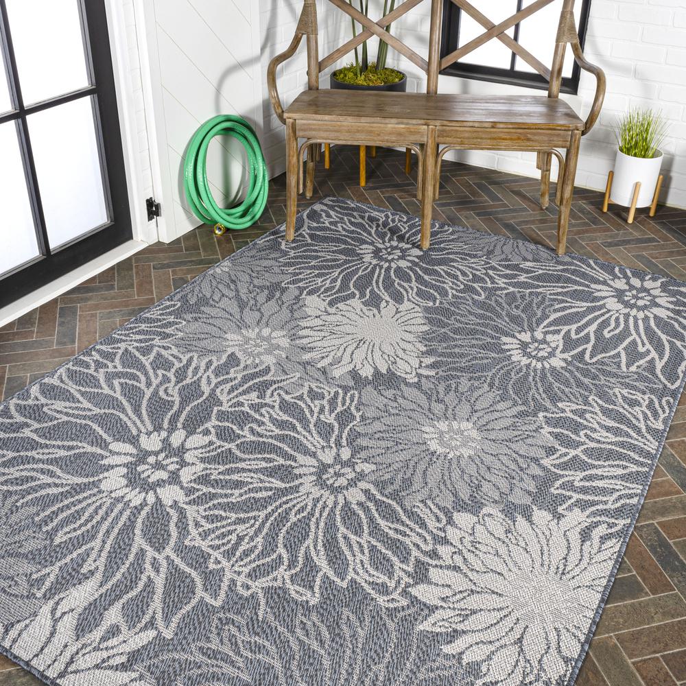 Bahamas Modern All Over Floral Indoor/Outdoor Area Rug. Picture 9