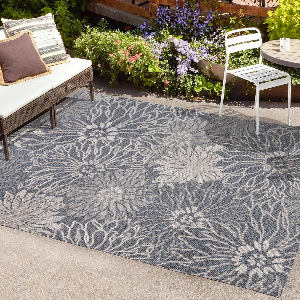 Bahamas Modern All Over Floral Indoor/Outdoor Area Rug. Picture 7