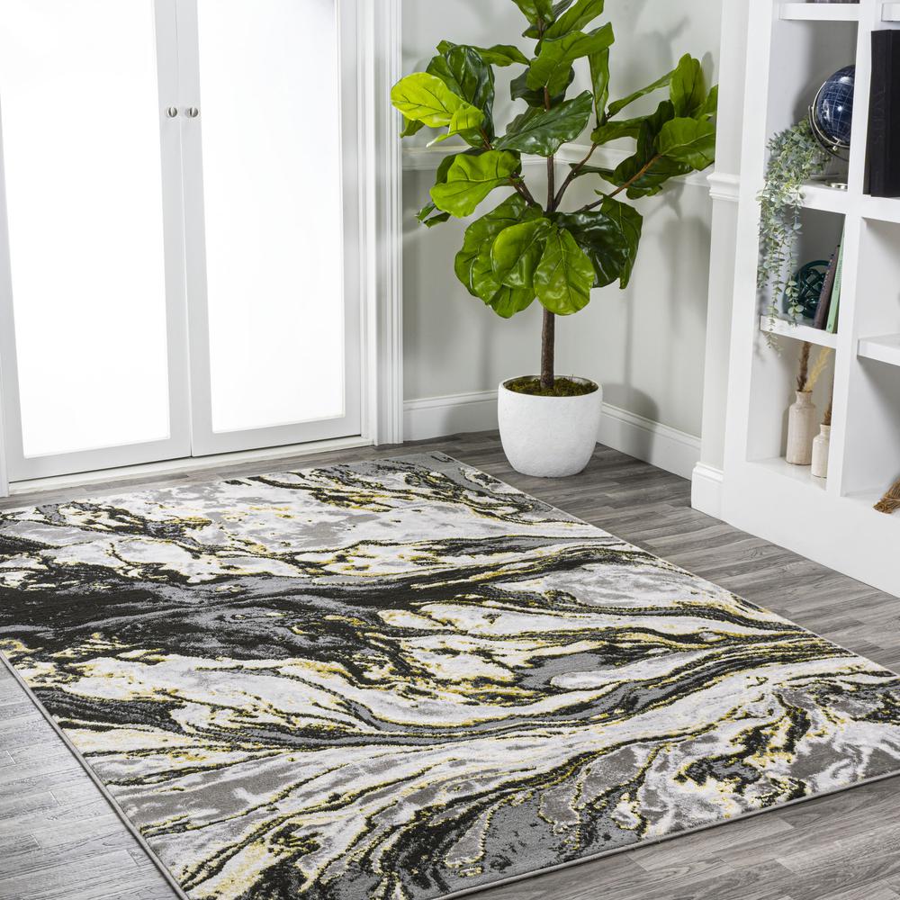 Swirl Marbled Abstract Area Rug. Picture 6