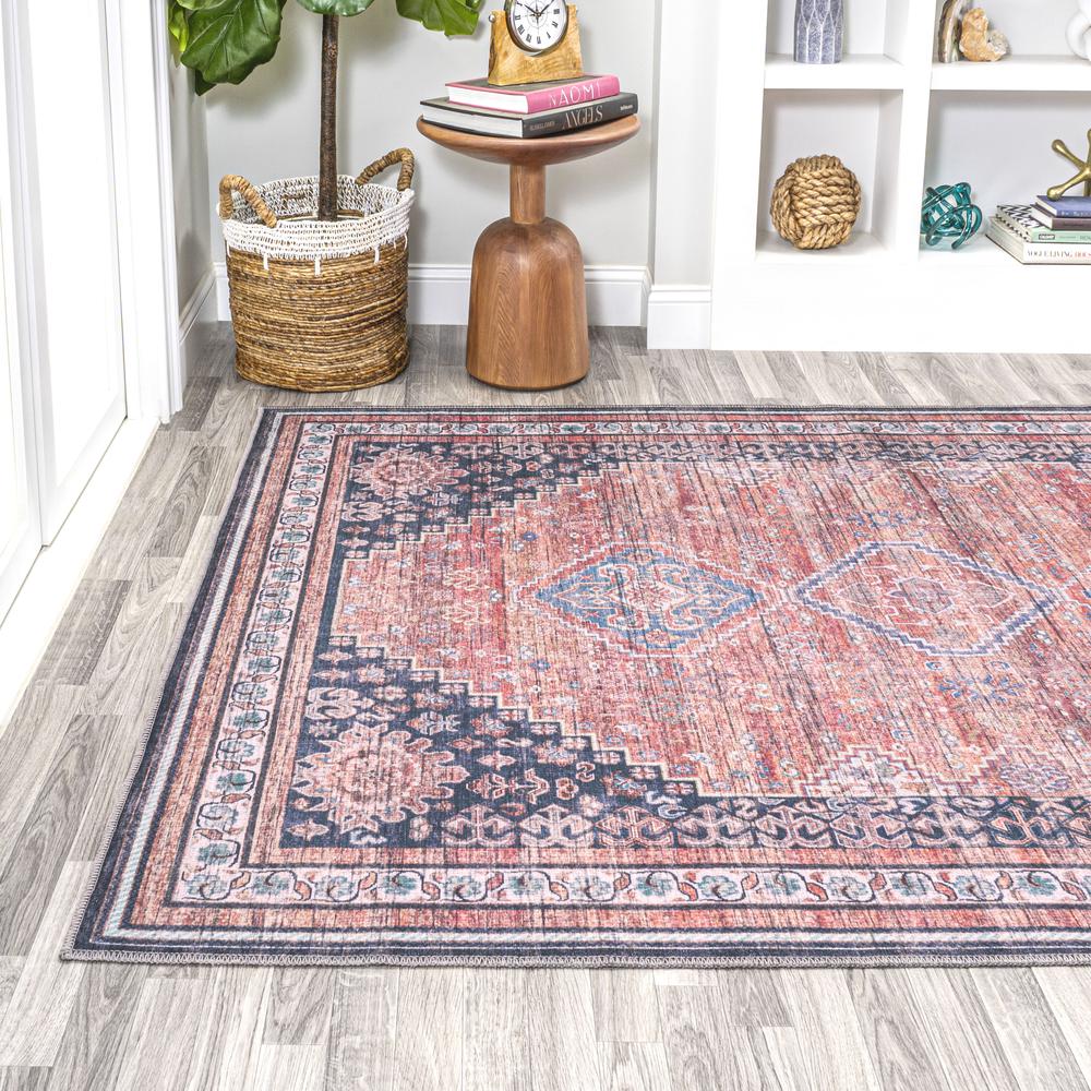 Dalyan Geometric Medallions Washable Indoor/Outdoor Area Rug. Picture 4