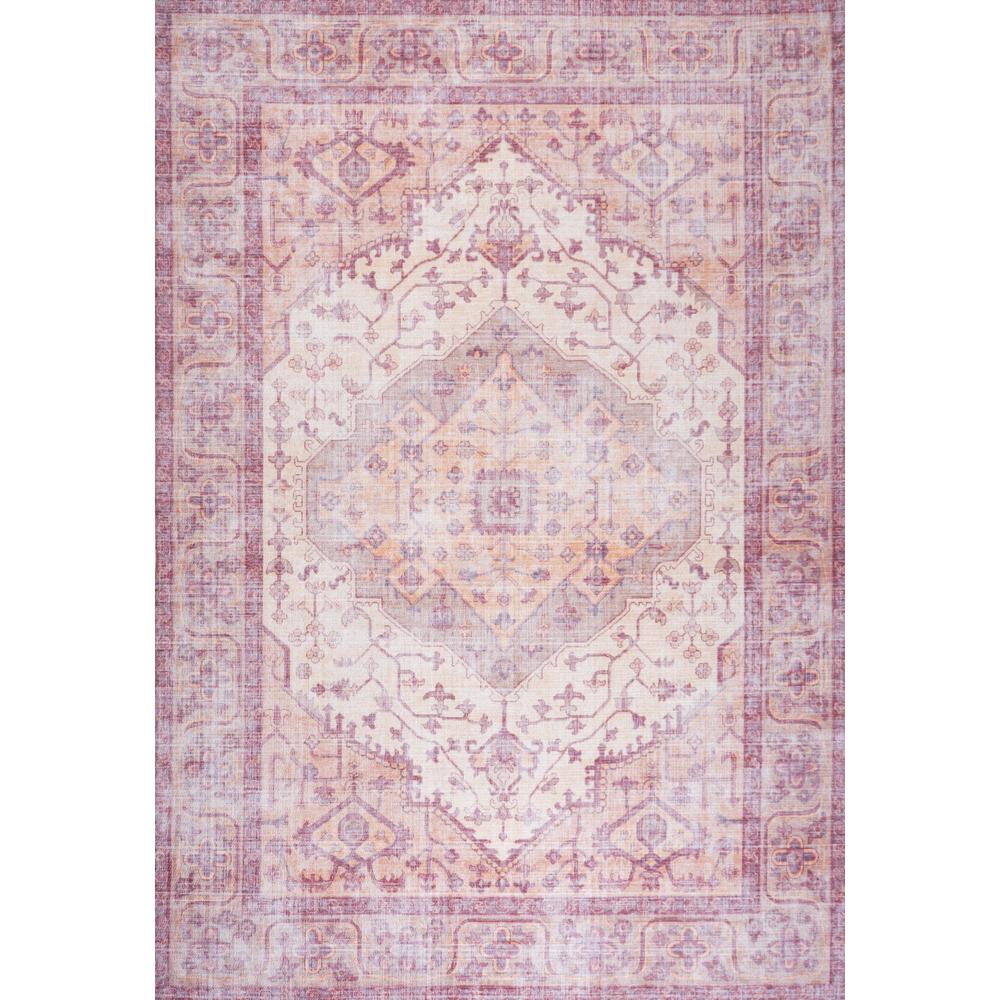 Alacati Ogee Medallion Washable Indoor/Outdoor Area Rug. Picture 1