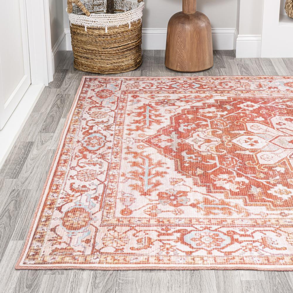 Asa Ornate Medallion Washable Indoor/Outdoor Area Rug. Picture 4