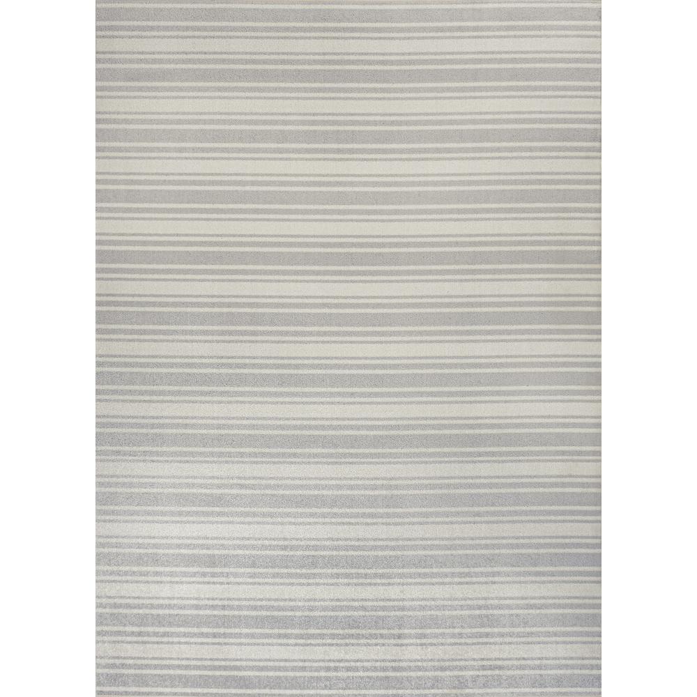 Fawning Two-Tone Striped Classic Low-Pile Machine-Washable Area Rug. Picture 1