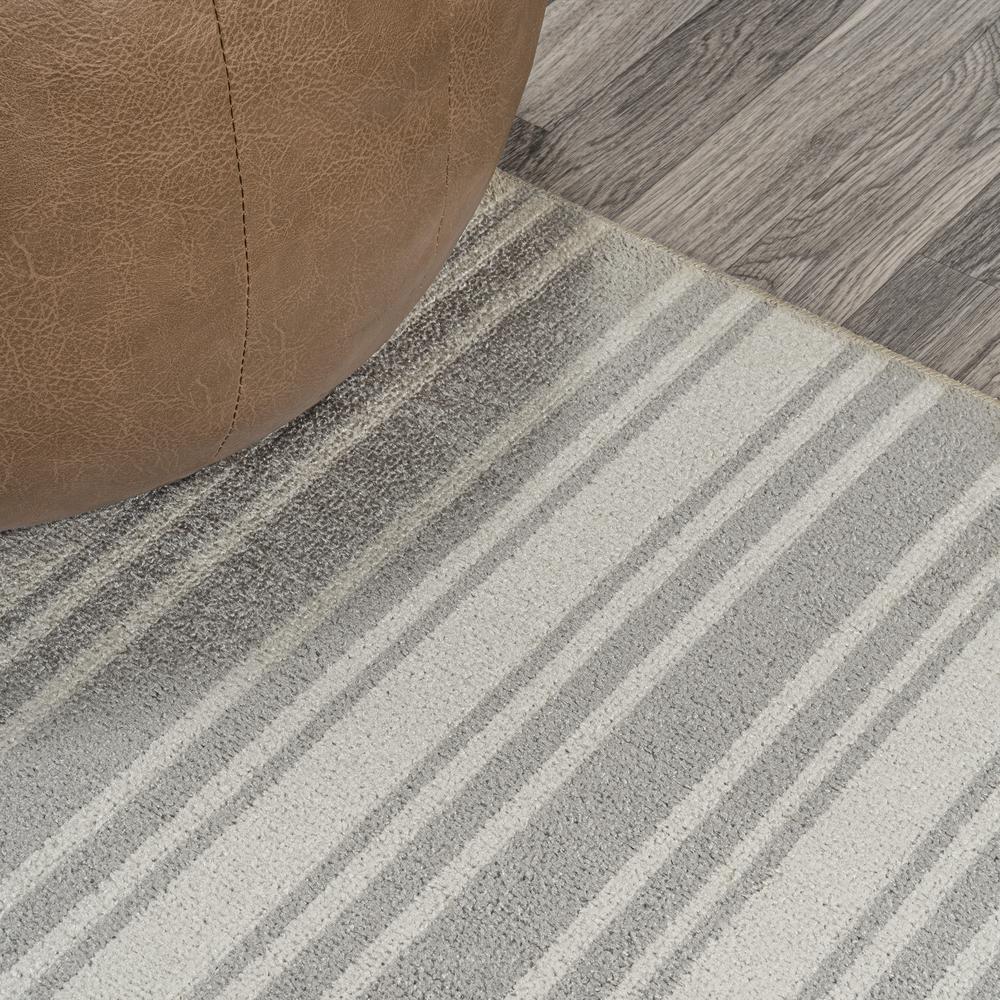 Fawning Two-Tone Striped Classic Low-Pile Machine-Washable Area Rug. Picture 3