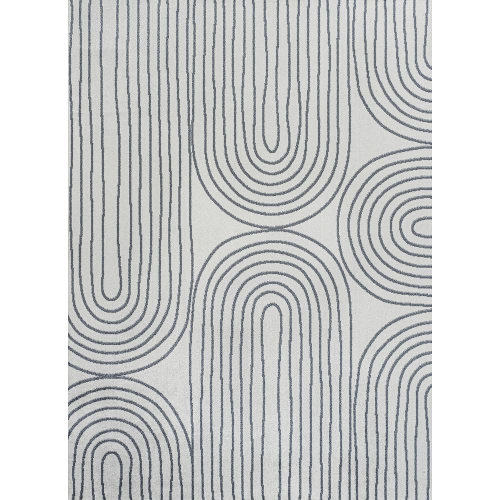 Doodle Contemporary Glam Geometric Machine-Washable Area Rug. Picture 1