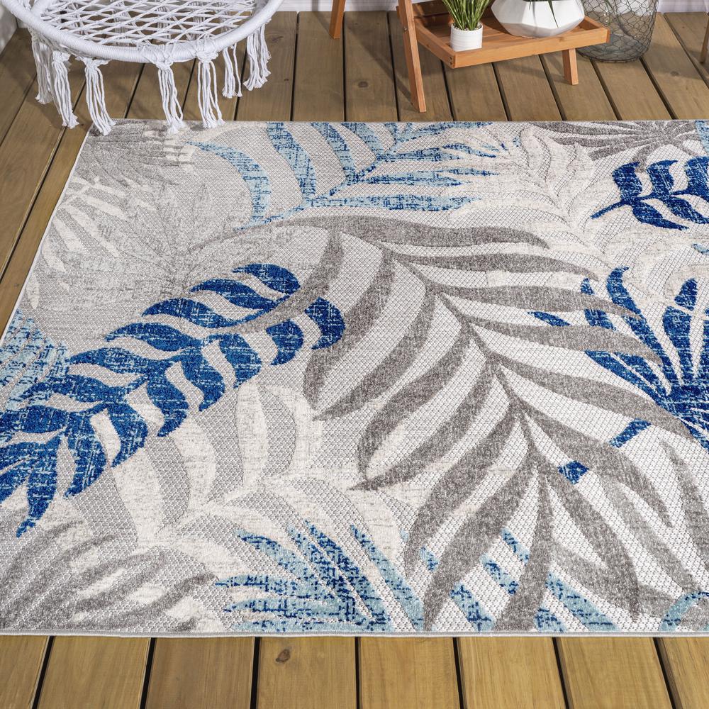 Tropics Palm Leaves Indoor/Outdoor Area Rug. Picture 8