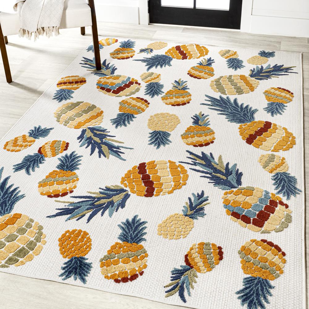 Ananas Bold Pineapple High-Low Indoor/Outdoor Area Rug. Picture 3