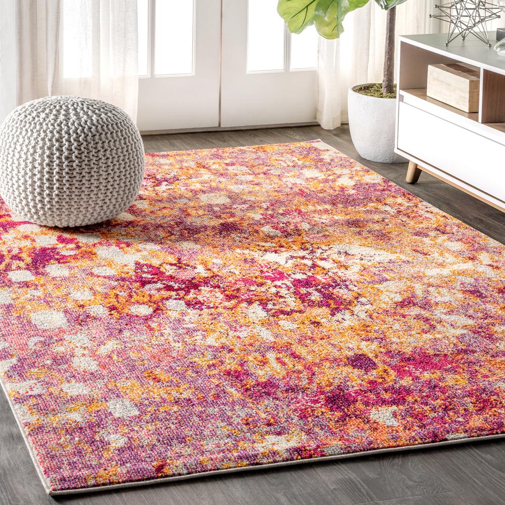 Inspired Contemporary Pop Modern Abstract Area Rug. Picture 11