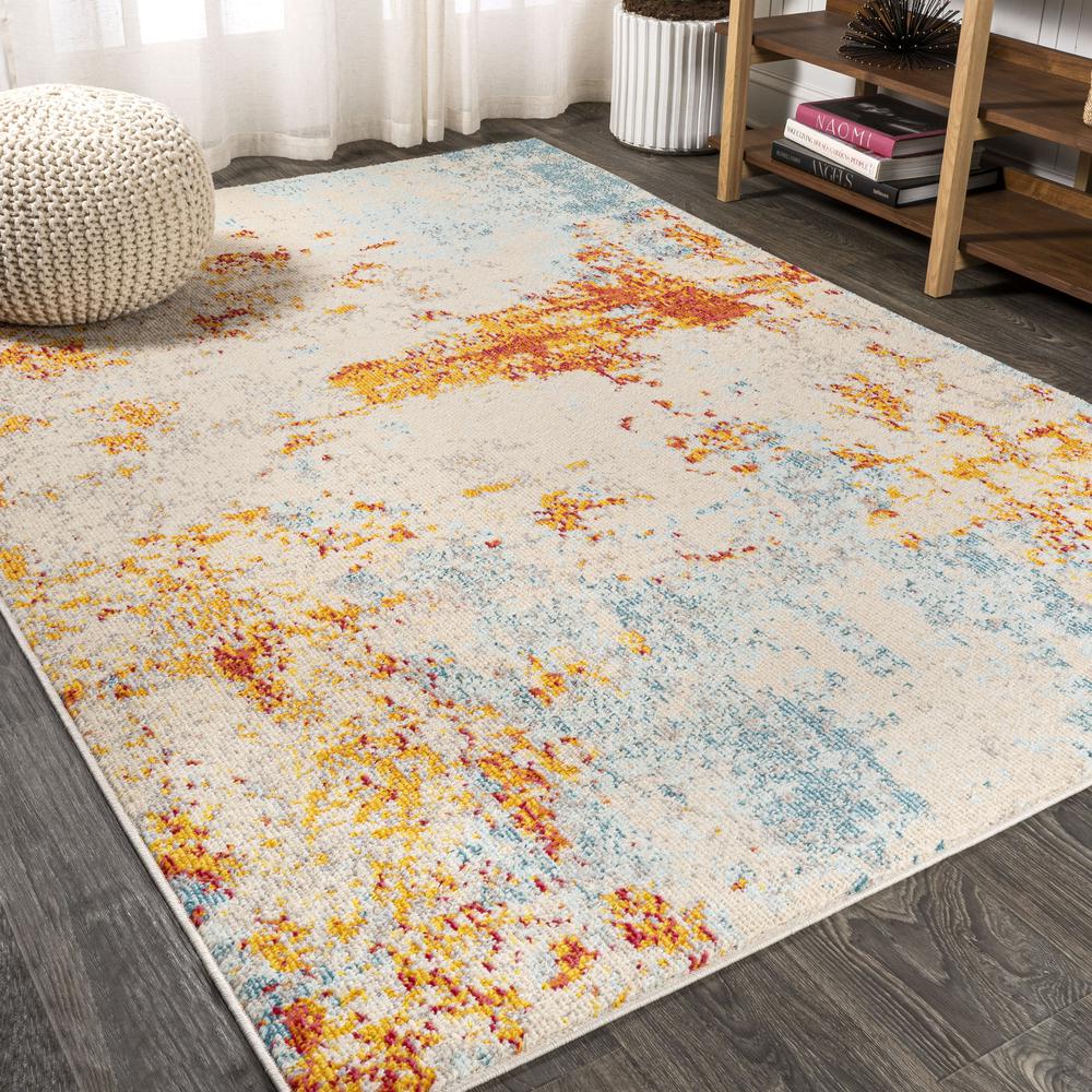 Sunset Modern Abstract Area Rug. Picture 3