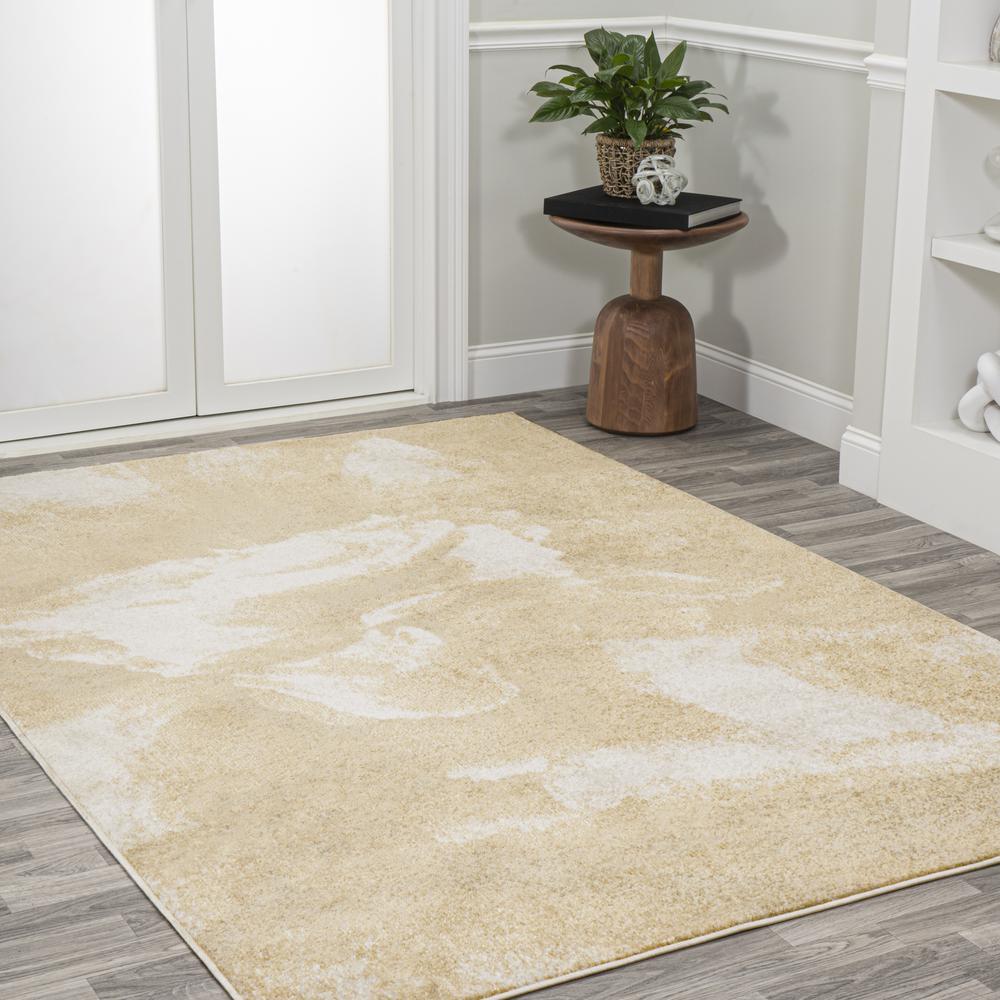 Petalo Abstract Two Tone Modern Area Rug. Picture 6