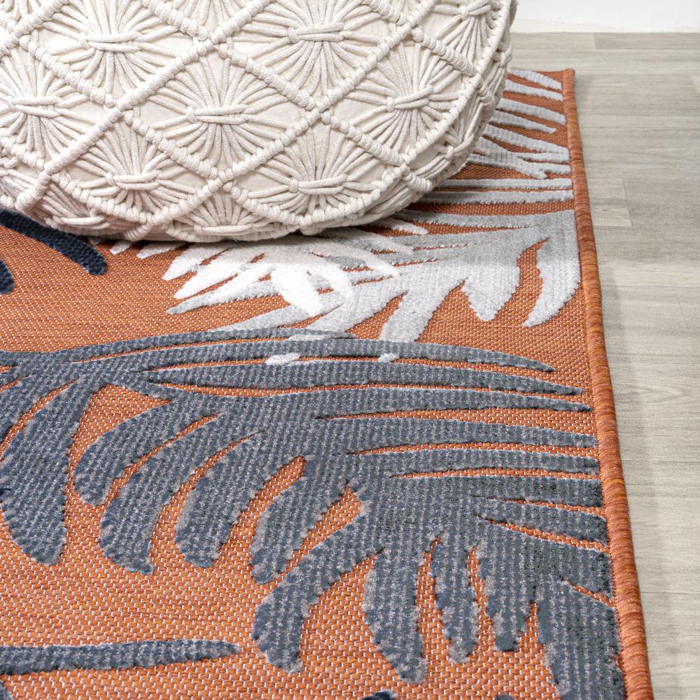 Montego High-Low Tropical Palm Area Rug. Picture 9