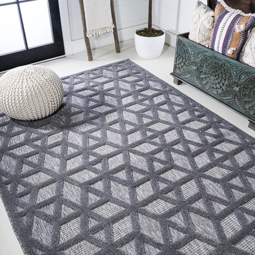 Talaia Neutral Geometric Indoor/Outdoor Area Rug. Picture 18