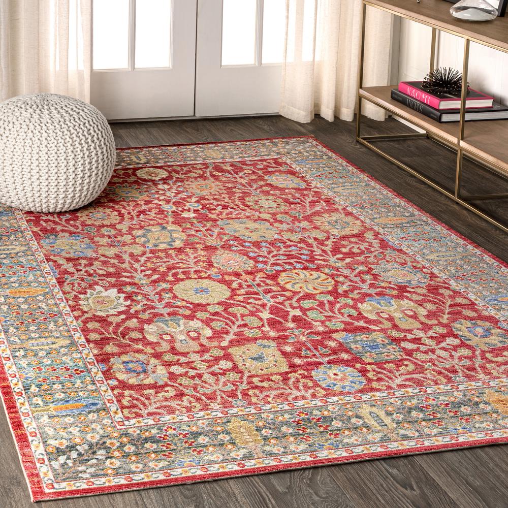 India Flower and Vine Area Rug. Picture 4