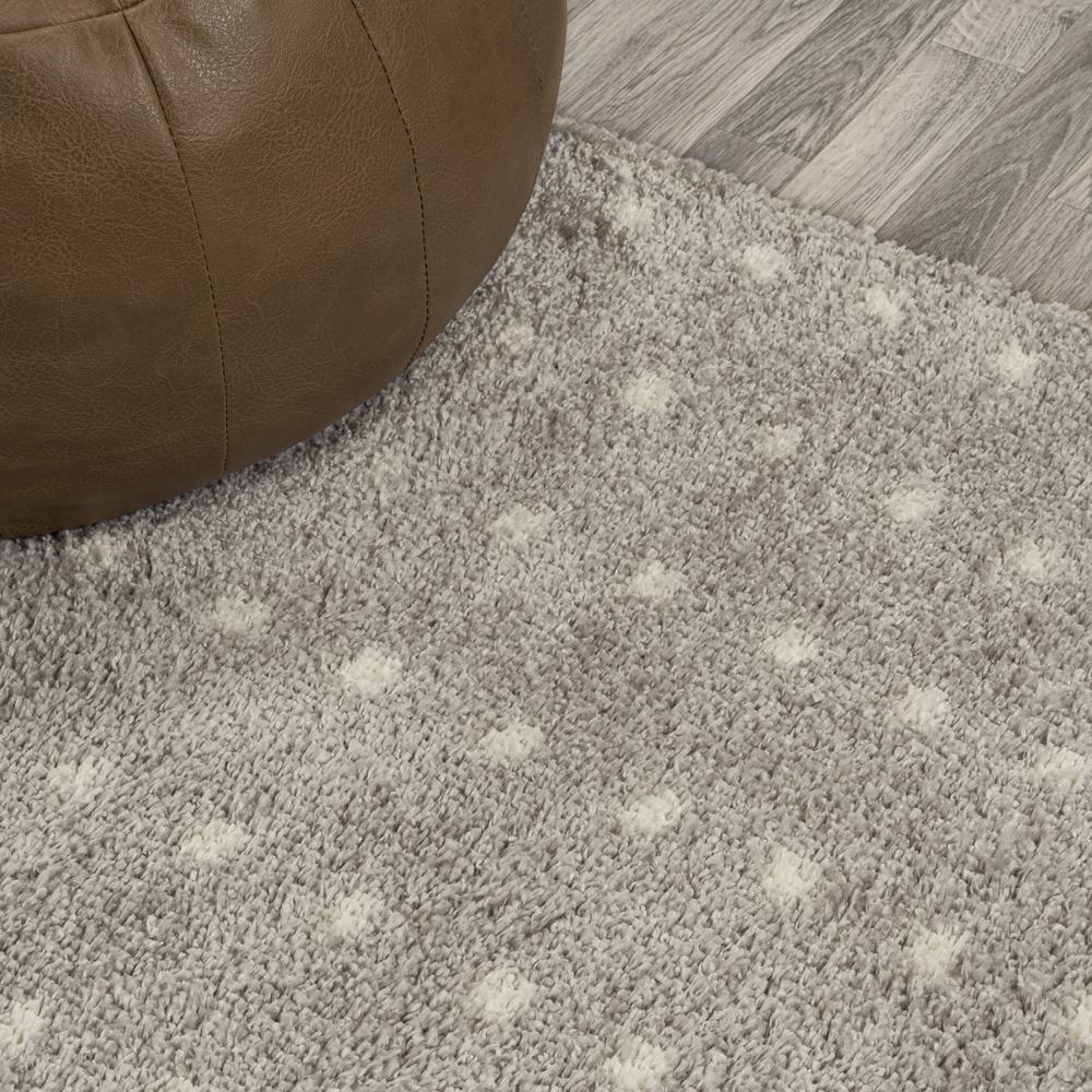 Pele Modern Geometric Dot Shag Area Rug. Picture 3