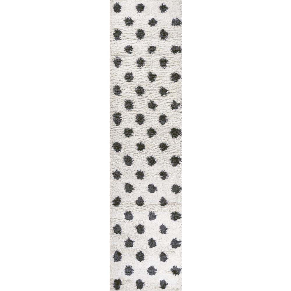 Pere Modern Charcoal Dot Shag Area Rug. Picture 2