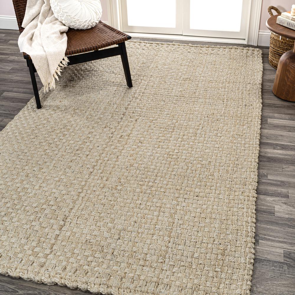 Estera Hand Woven Boucle Chunky Jute Area Rug. Picture 2
