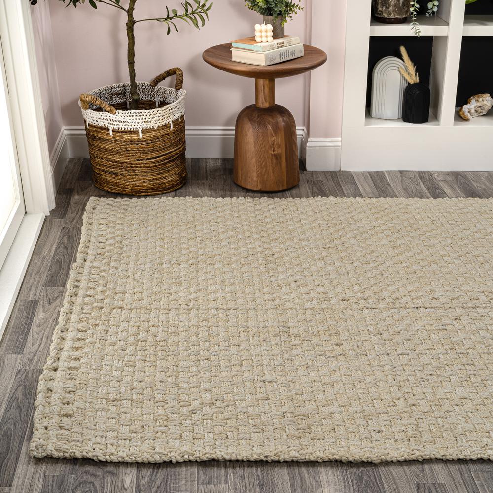 Estera Hand Woven Boucle Chunky Jute Area Rug. Picture 6