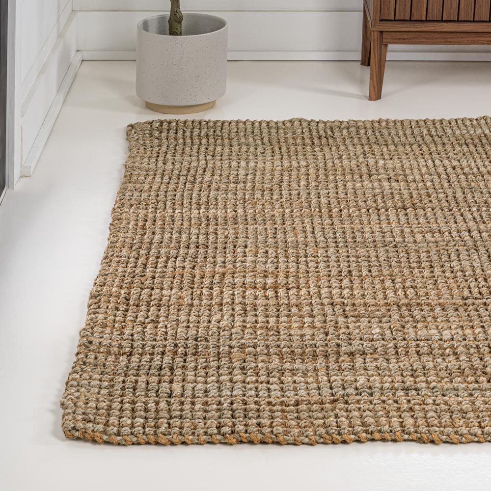 Biot Traditional Rustic Handwoven Jute Area Rug. Picture 5