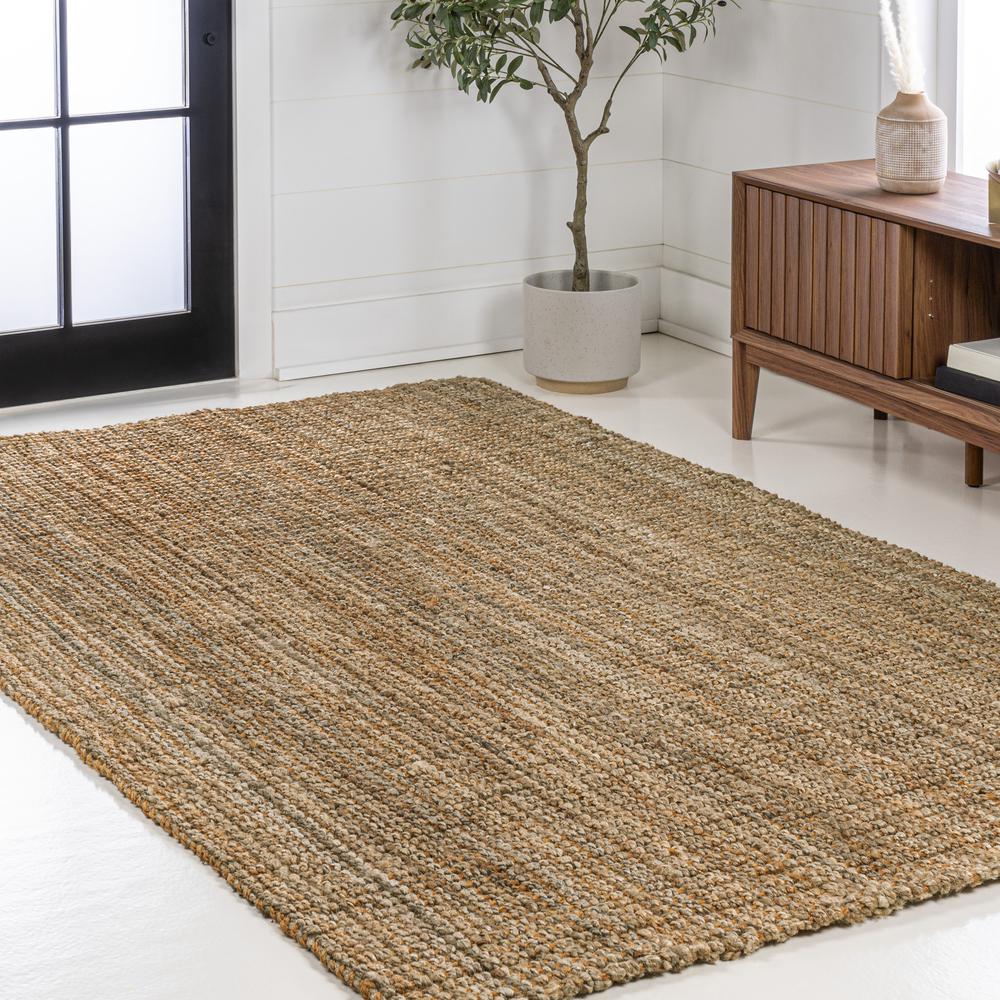 Biot Traditional Rustic Handwoven Jute Area Rug. Picture 7