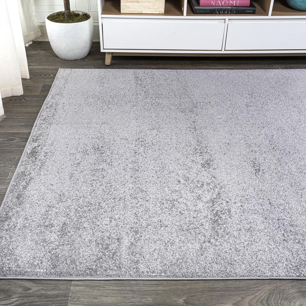 Haze Solid Low Pile Area Rug Gray. Picture 4
