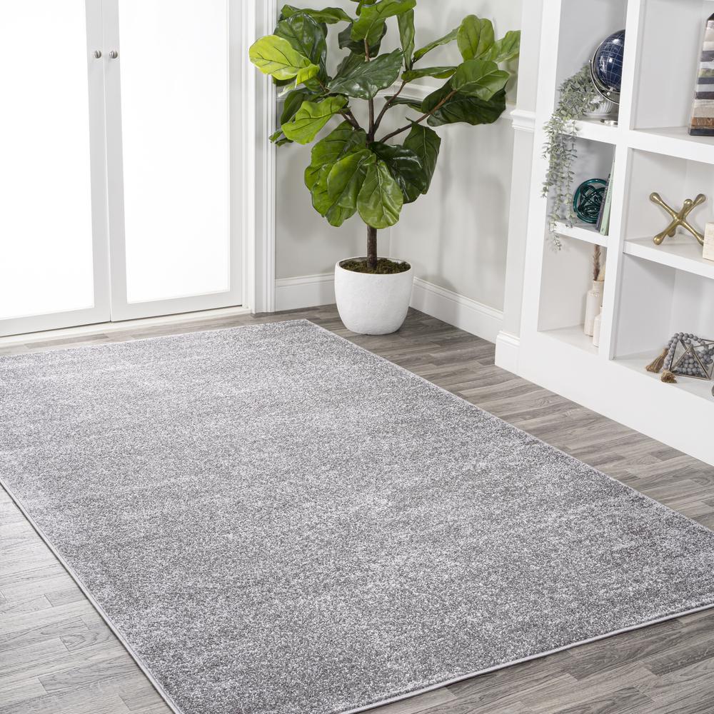 Haze Solid Low Pile Area Rug Gray. Picture 6
