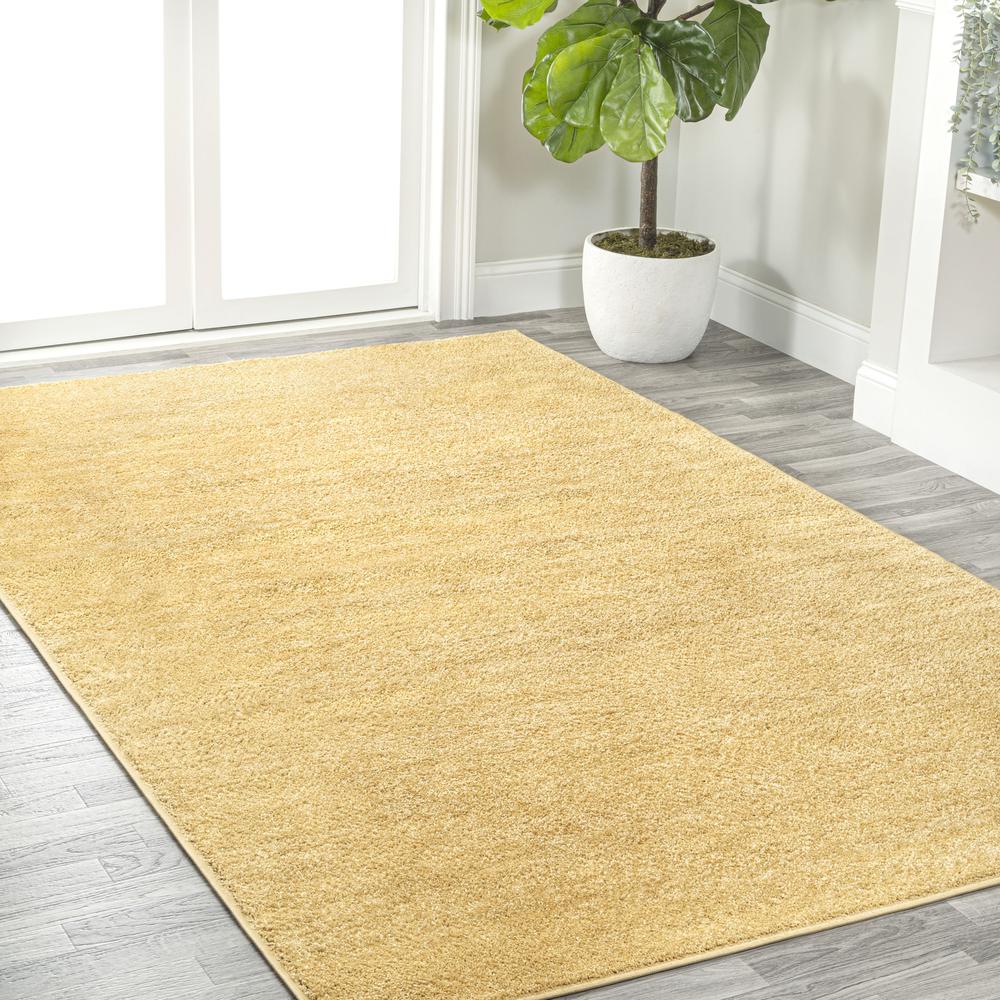 Haze Solid Low Pile Area Rug Mustard. Picture 6
