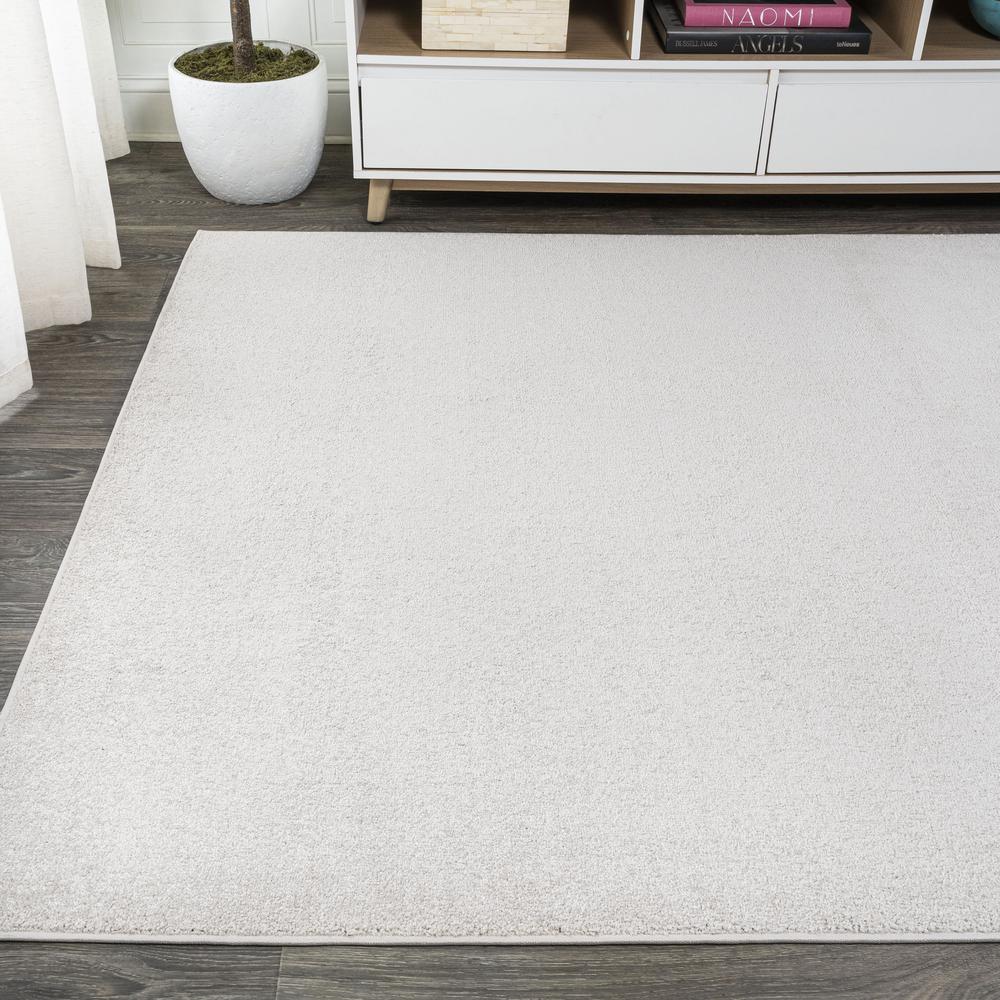 Haze Solid Low Pile Area Rug Ivory. Picture 4