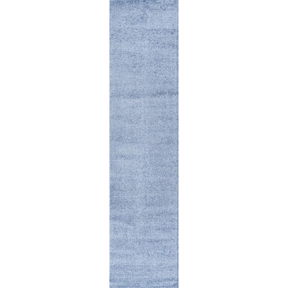 Haze Solid Low Pile Area Rug Classic Blue. Picture 2