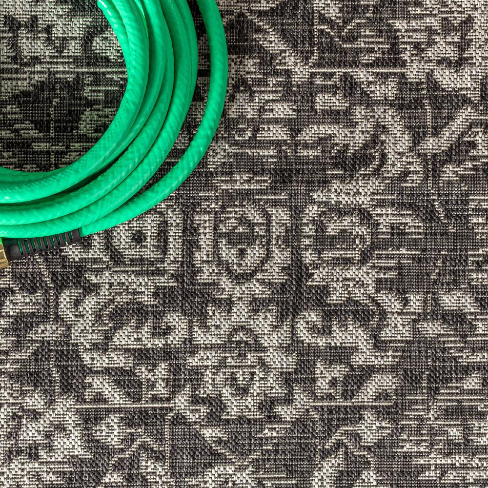 Malta Bohemian Medallion Textured Weave Indoor/Outdoor Area Rug. Picture 8