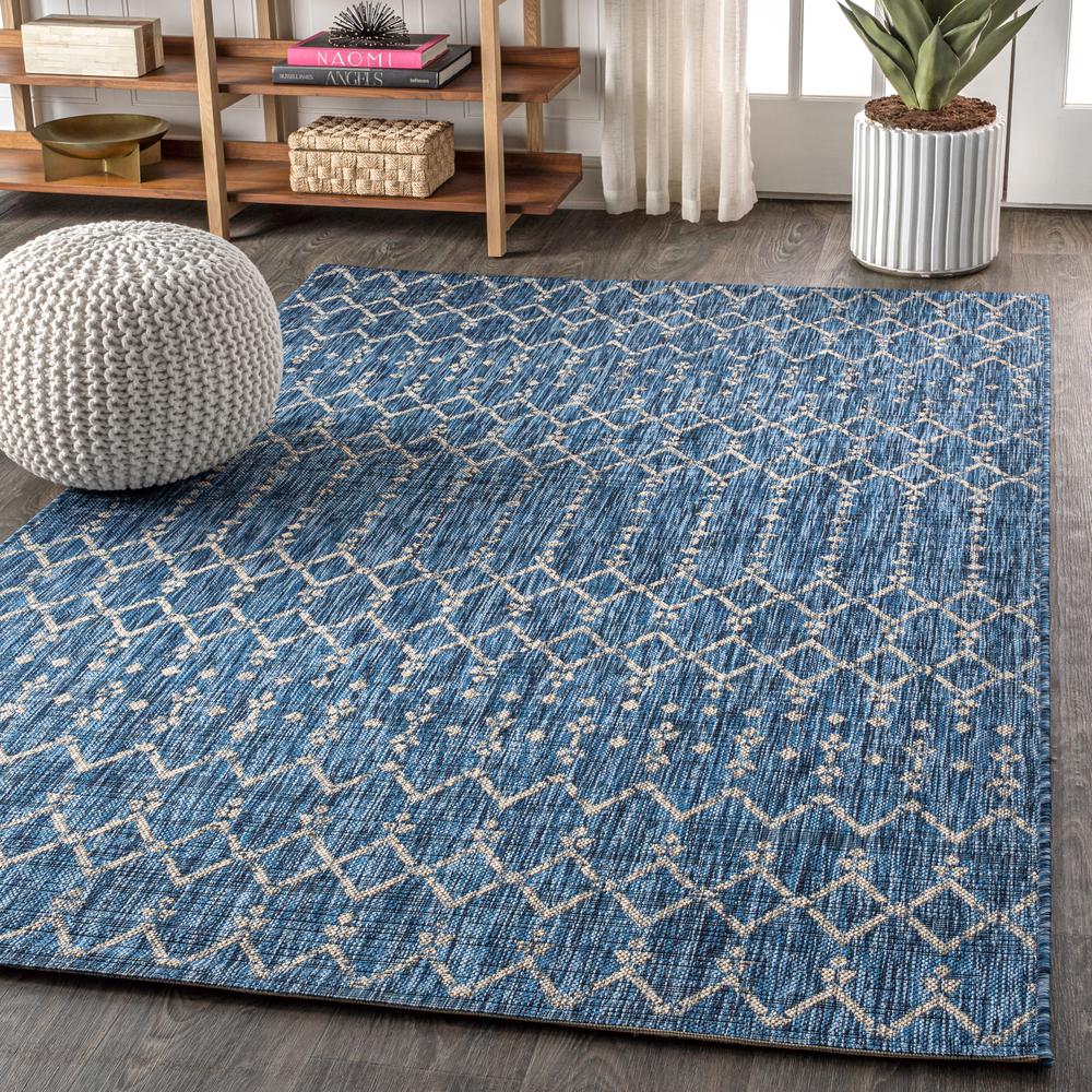 Ourika Moroccan Geometric Textured Weave Indoor/Outdoor Area Rug. Picture 4