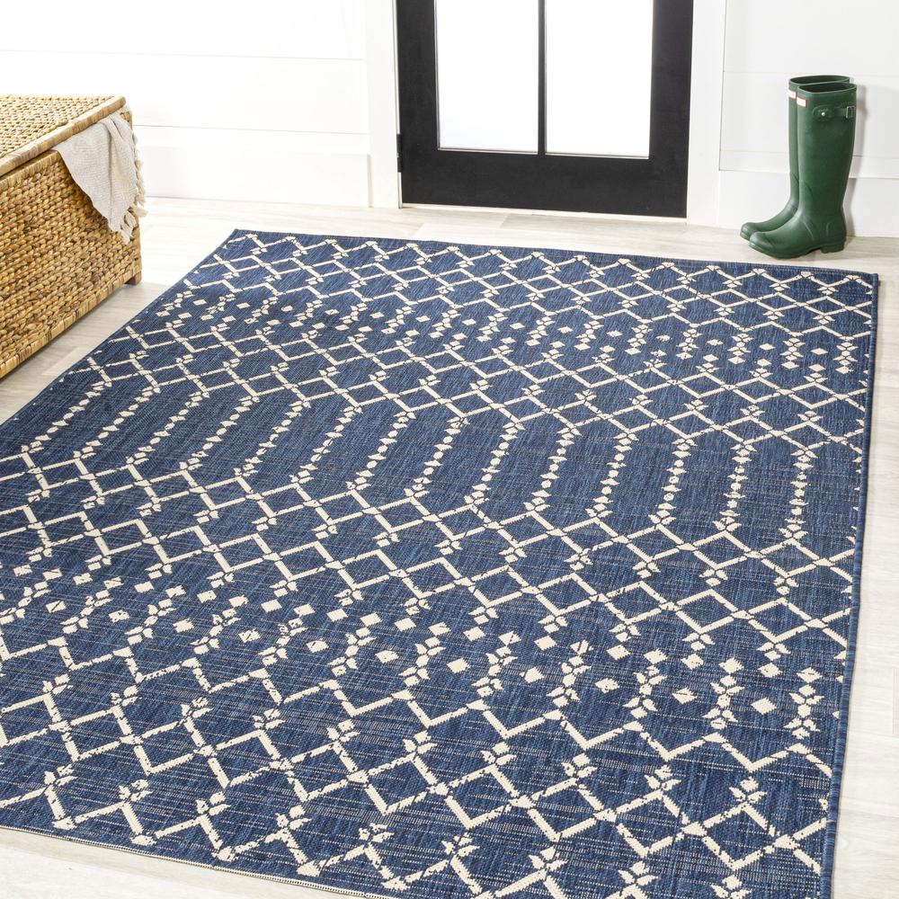Ourika Moroccan Geometric Textured Weave Indoor/Outdoor Area Rug. Picture 3
