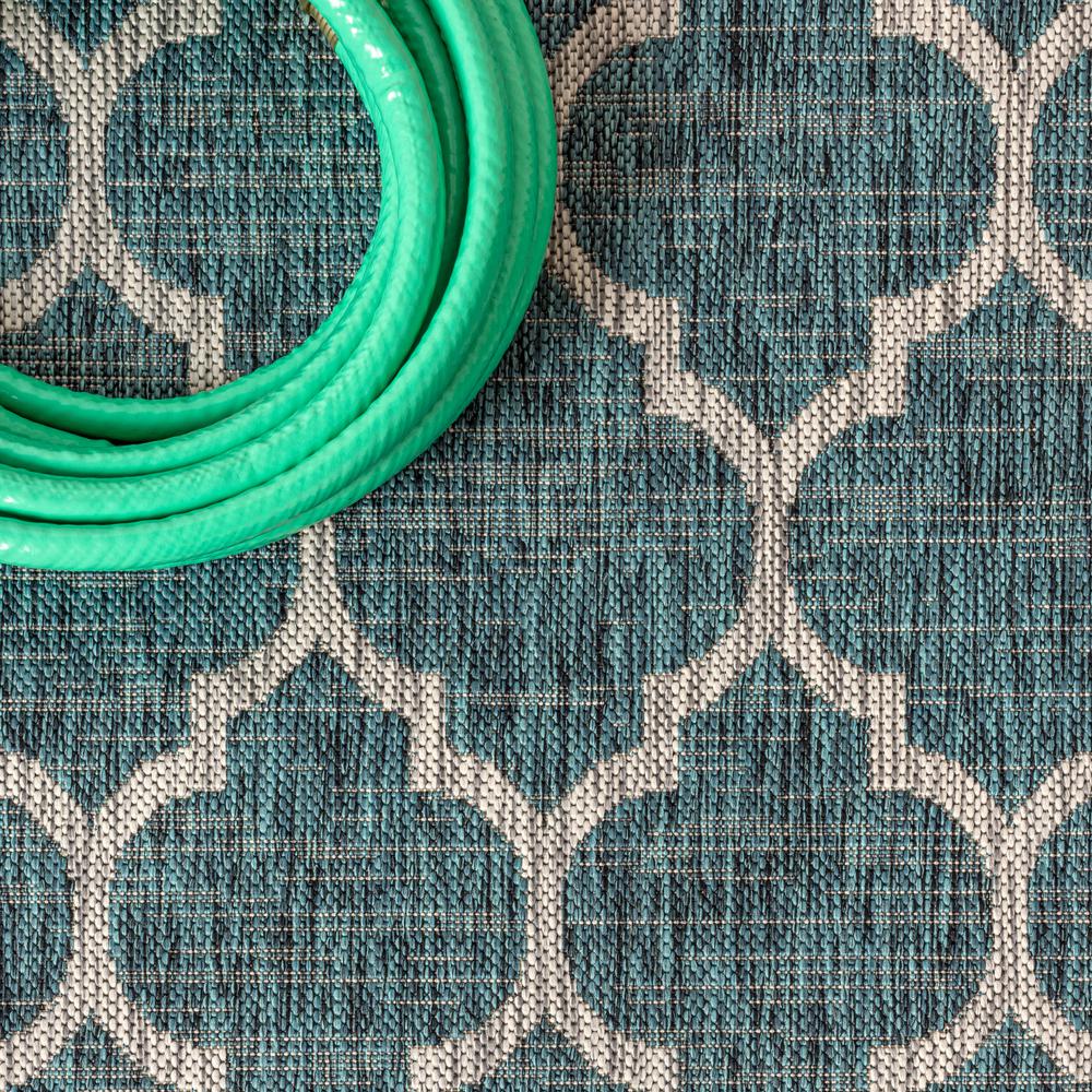 Trebol Moroccan Trellis Textured Weave Indoor/Outdoor Area Rug. Picture 8