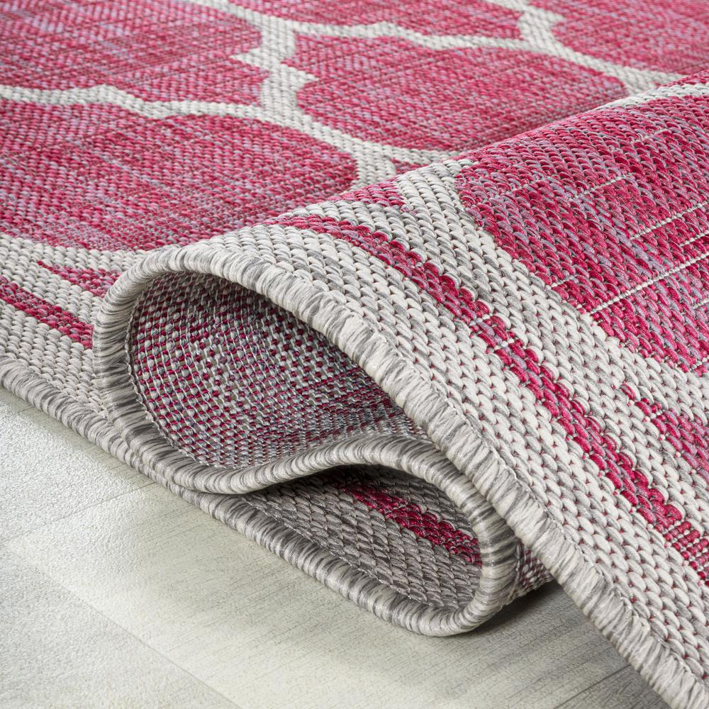 Trebol Moroccan Trellis Textured Weave Indoor/Outdoor Area Rug. Picture 14
