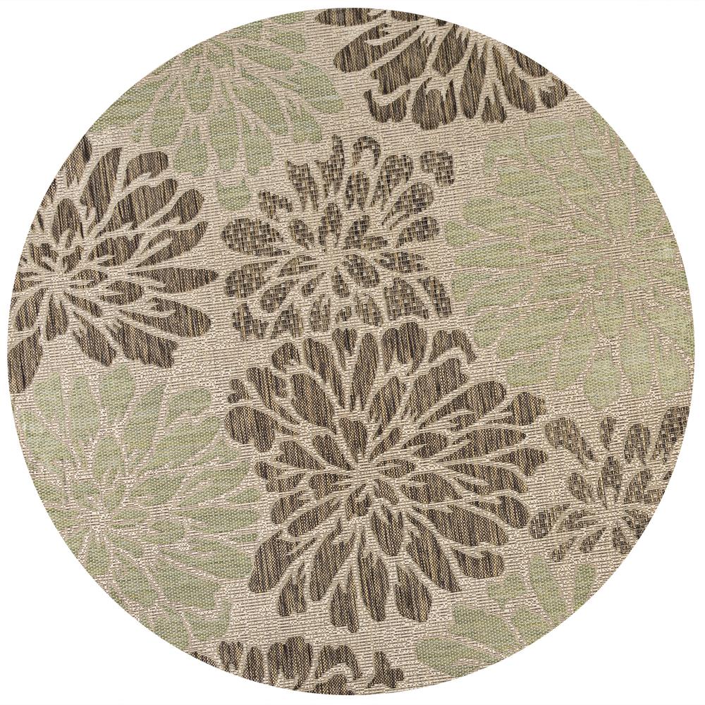 Zinnia Modern Floral Textured Weave Indoor/Outdoor Area Rug. Picture 2