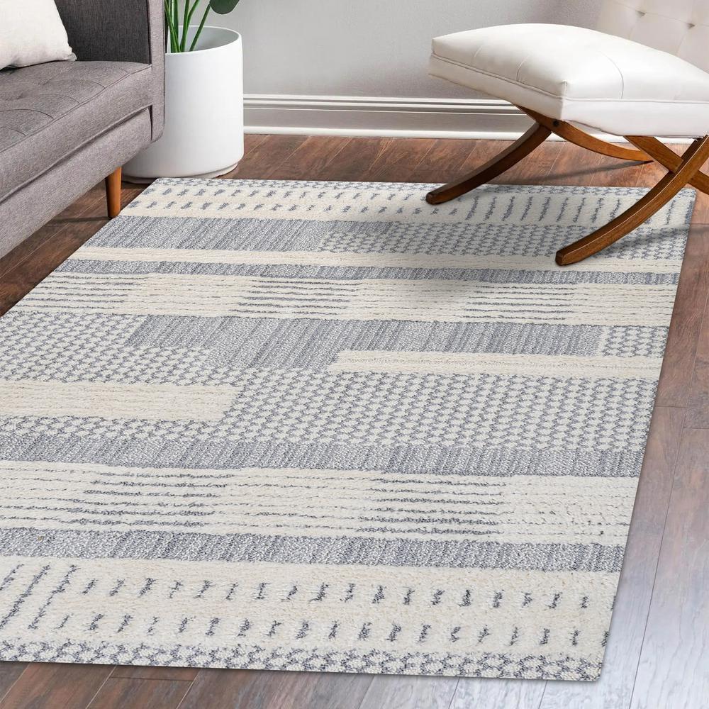 Kerstin Geometric High-Low Area Rug. Picture 11