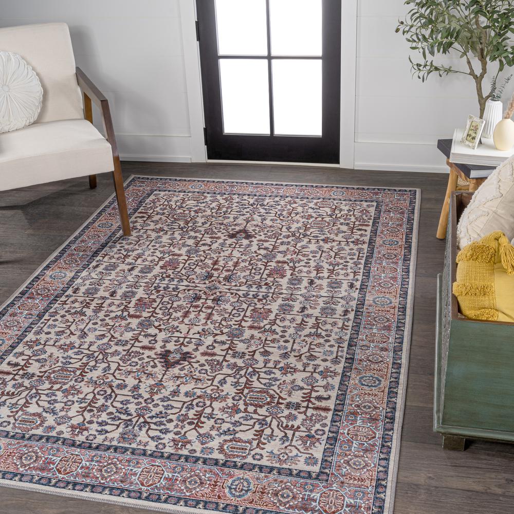 Kemer All-Over Persian Machine-Washable Runner Rug. Picture 7