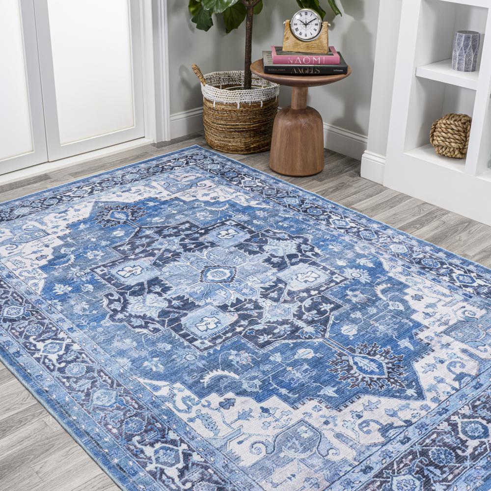 Maris Ornate Medallion Washable Indoor/Outdoor Area Rug. Picture 15