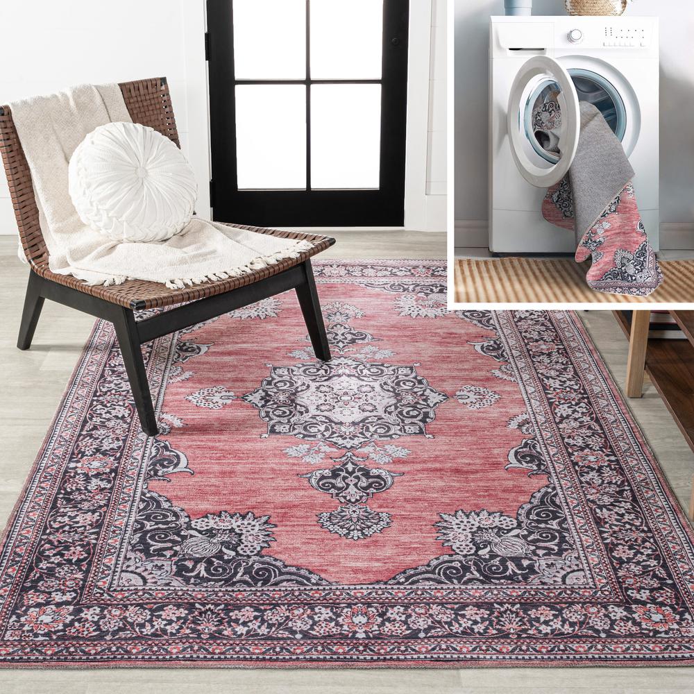 Bausch Bohemian Distressed Chenille Machine-Washable Area Rug. Picture 10