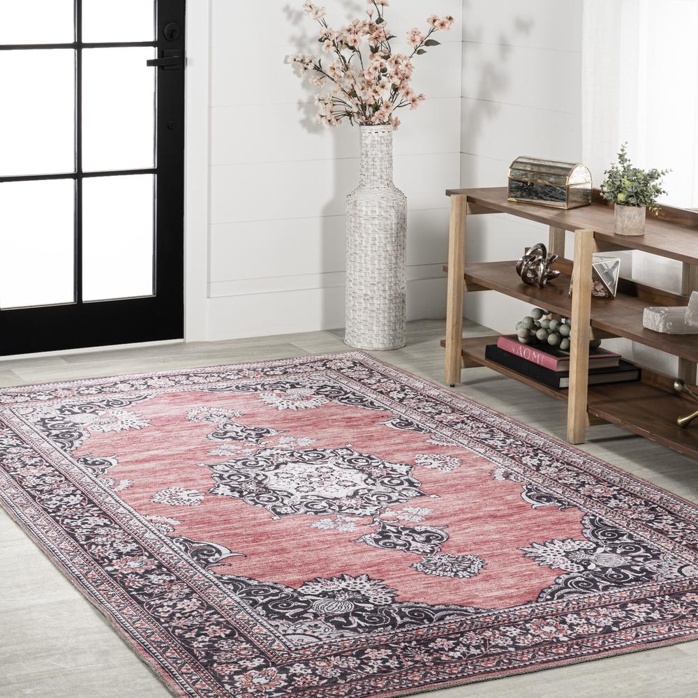 Bausch Bohemian Distressed Chenille Machine-Washable Area Rug. Picture 5
