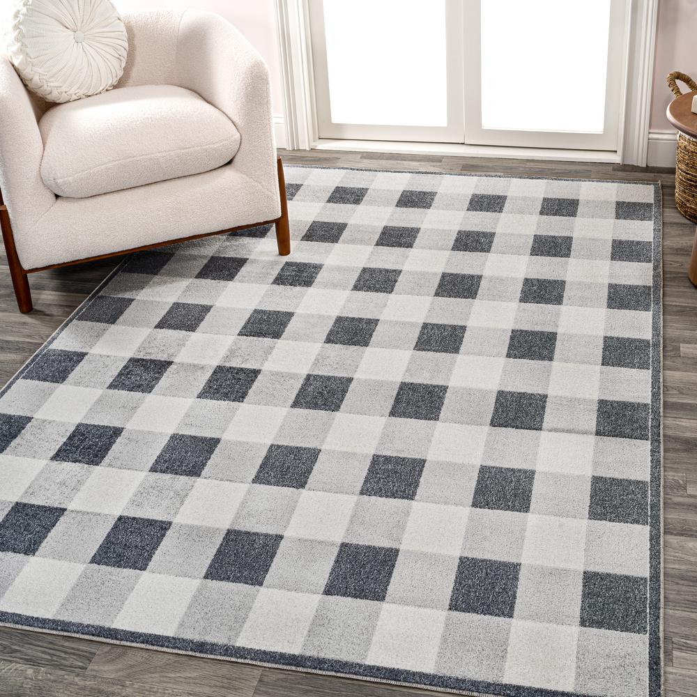 Fawning Two-Tone Striped Classic Low-Pile Machine-Washable Runner Rug. Picture 7