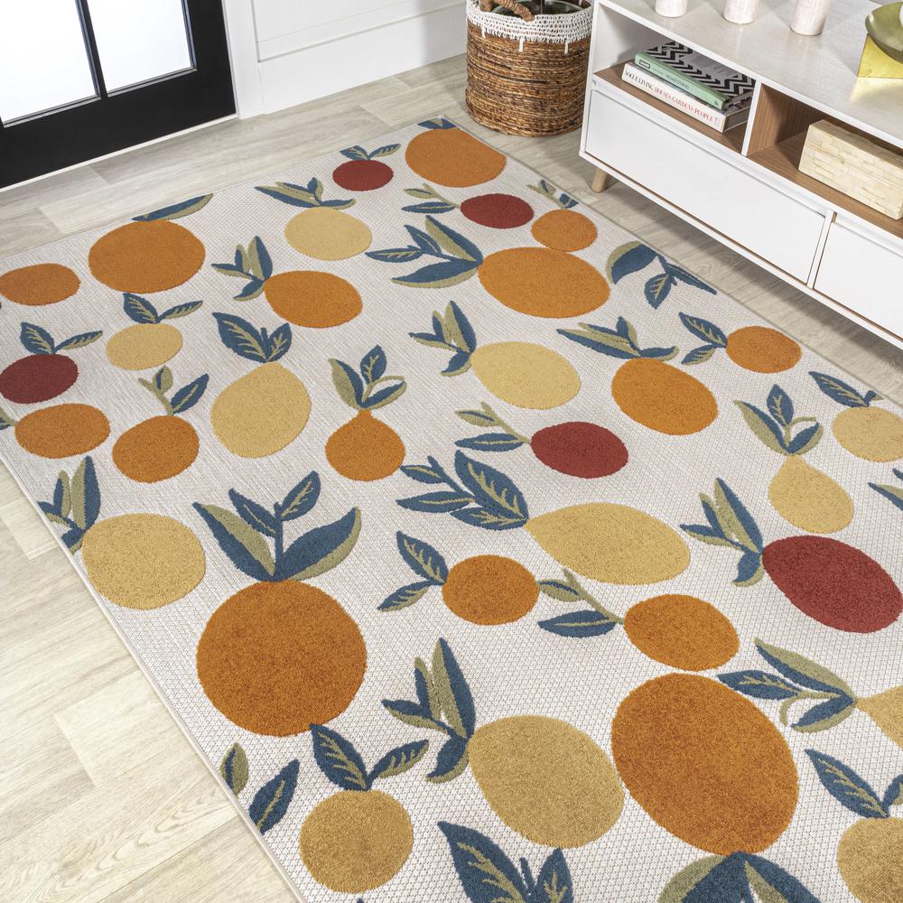 Limone Bold Lemon High-Low Indoor/Outdoor Area Rug. Picture 5