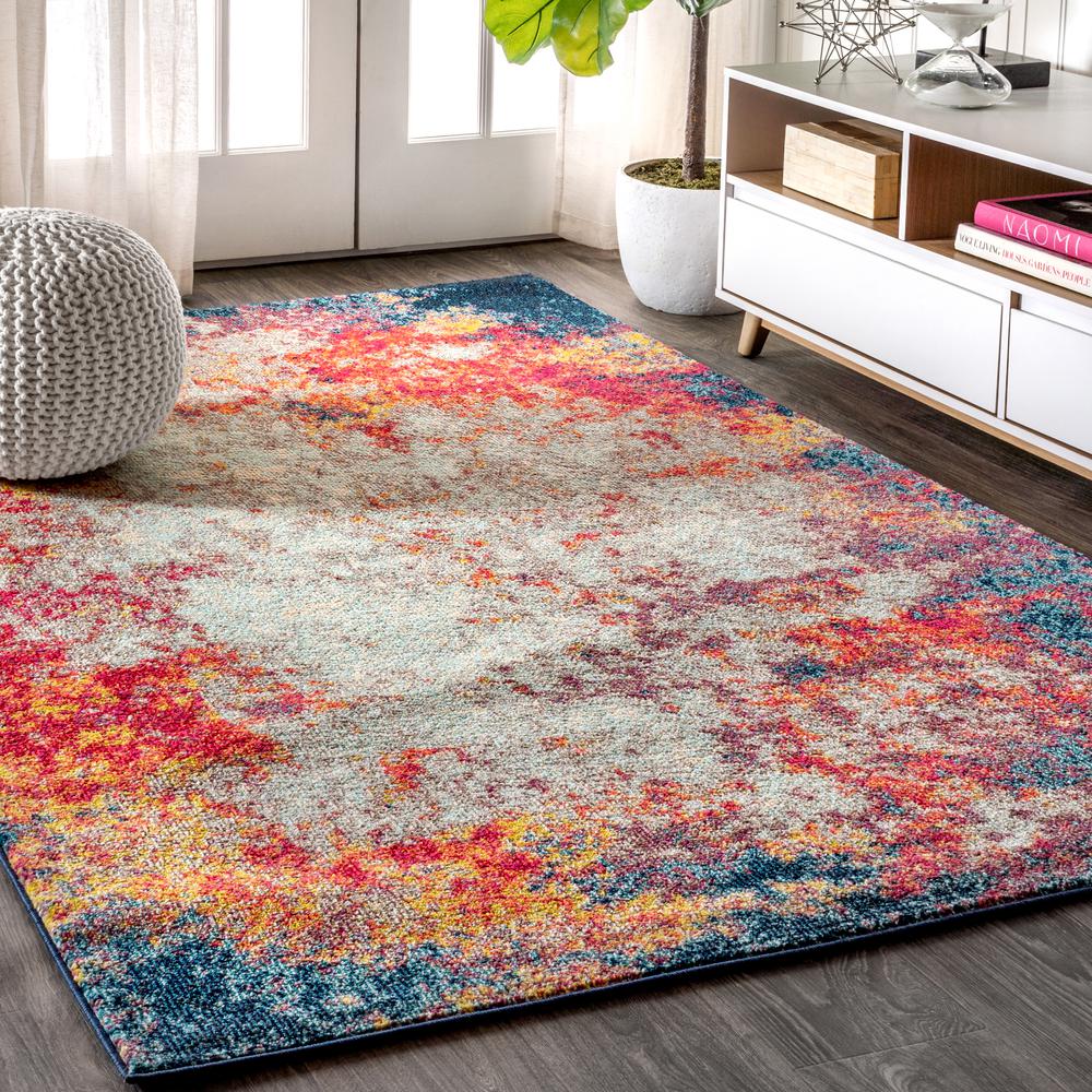 Contemporary Pop Modern Abstract Area Rug. Picture 3